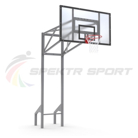 Купить Стойка баскетбольная уличная усиленная со щитом из оргстекла, кольцом и сеткой SP D 413 в Астрахани 